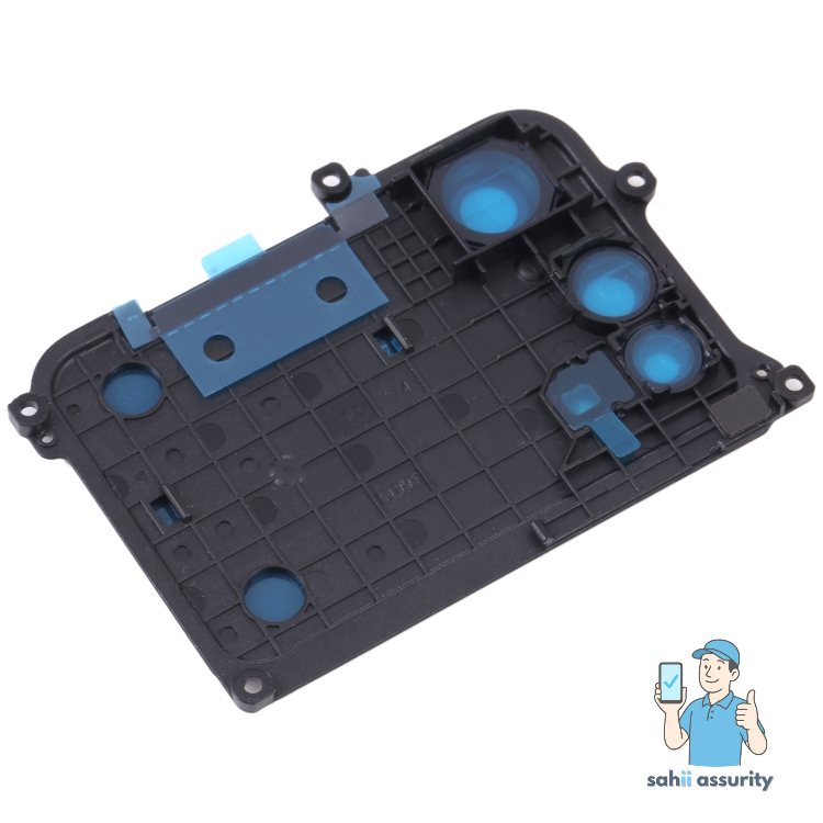 Camera Lens Glass with Frame for Xiaomi Poco M4 Pro Black thumbnail